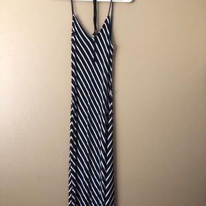 White and Navy Maxi Sundress